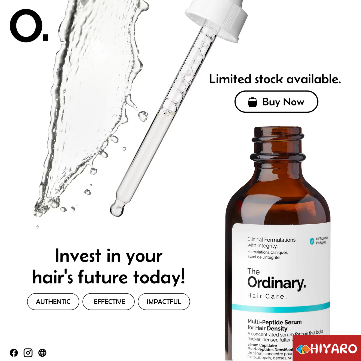 THE ORDINARY MULTI-PEPTIDE SERUM FOR HAIR DENSITY 60ML -Canada 🇨🇦
