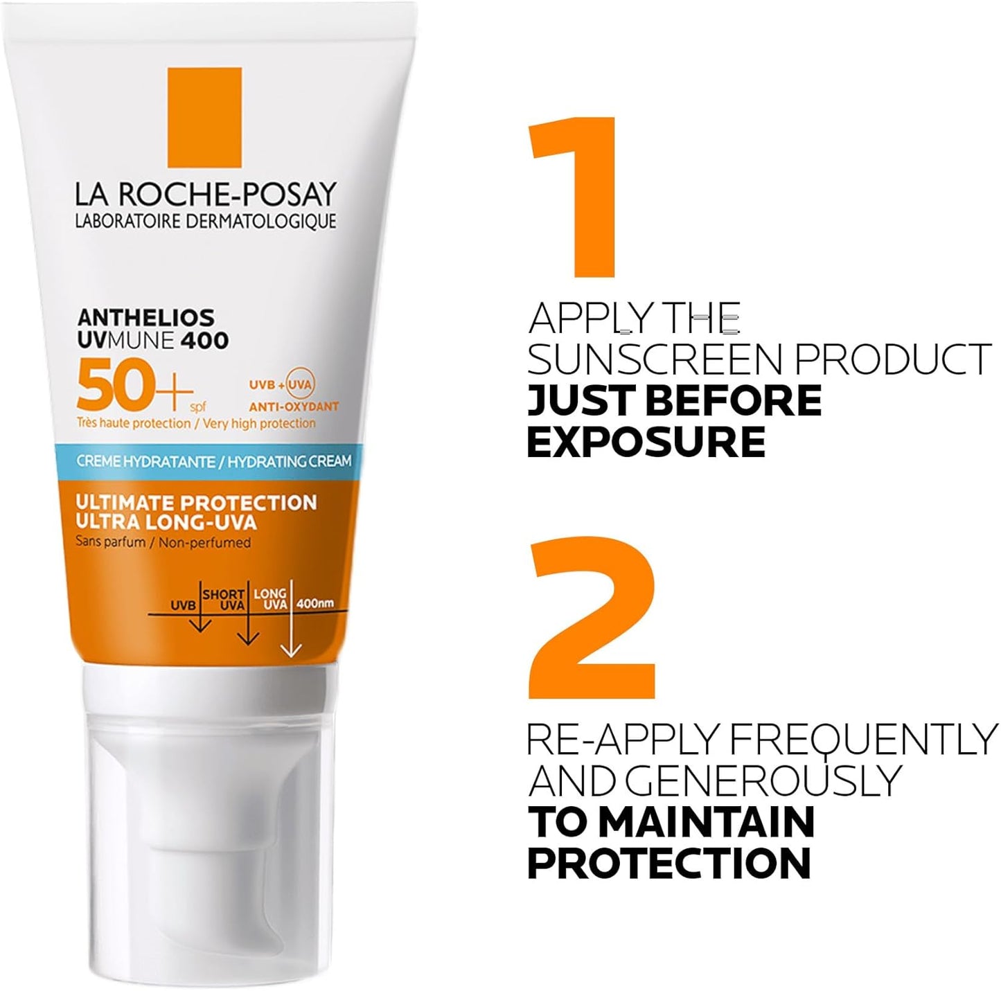 La Roche Posay - Anthelios UVMune 400 Hydrating Cream SPF50+ For Sensitive Skin 50ml