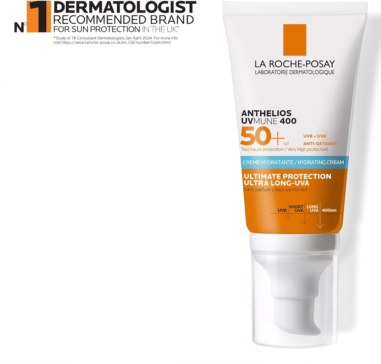 La Roche Posay - Anthelios UVMune 400 Hydrating Cream SPF50+ For Sensitive Skin 50ml