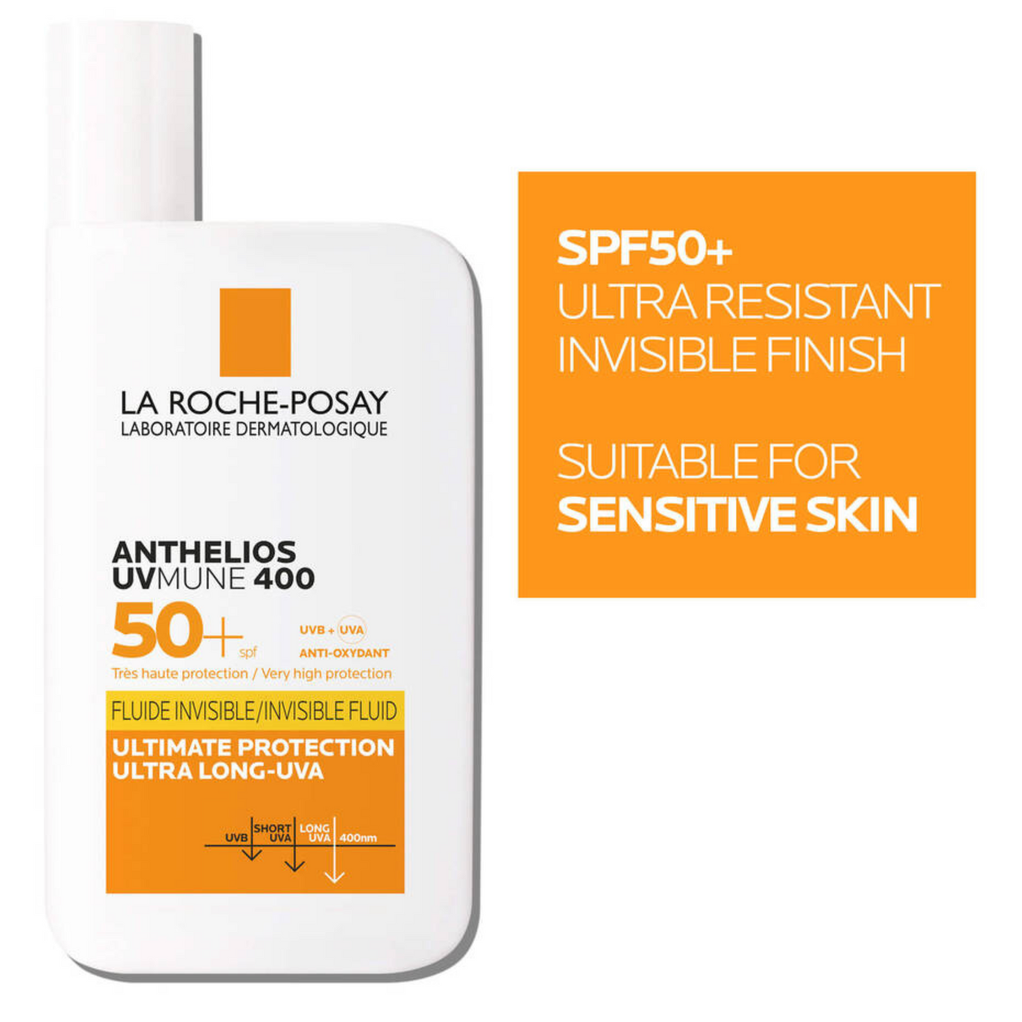 La Roche Posay Anthelios UVMune 400 Invisible Fluid Spf50+ Sun Cream For Sensitive Skin 50ml