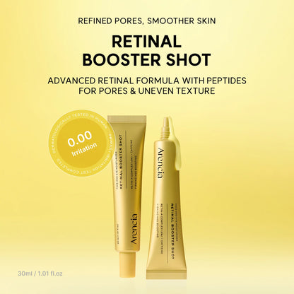 Arencia Retinal Booster Shot, Advanced Retinal & Caffeine Formula for Firm, Pore-Refined Skin 30ml