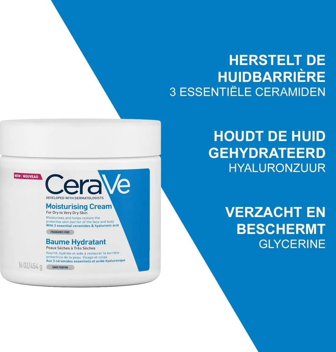 CeraVe Moisturizing Cream Dry to Very Dry Skin 454g