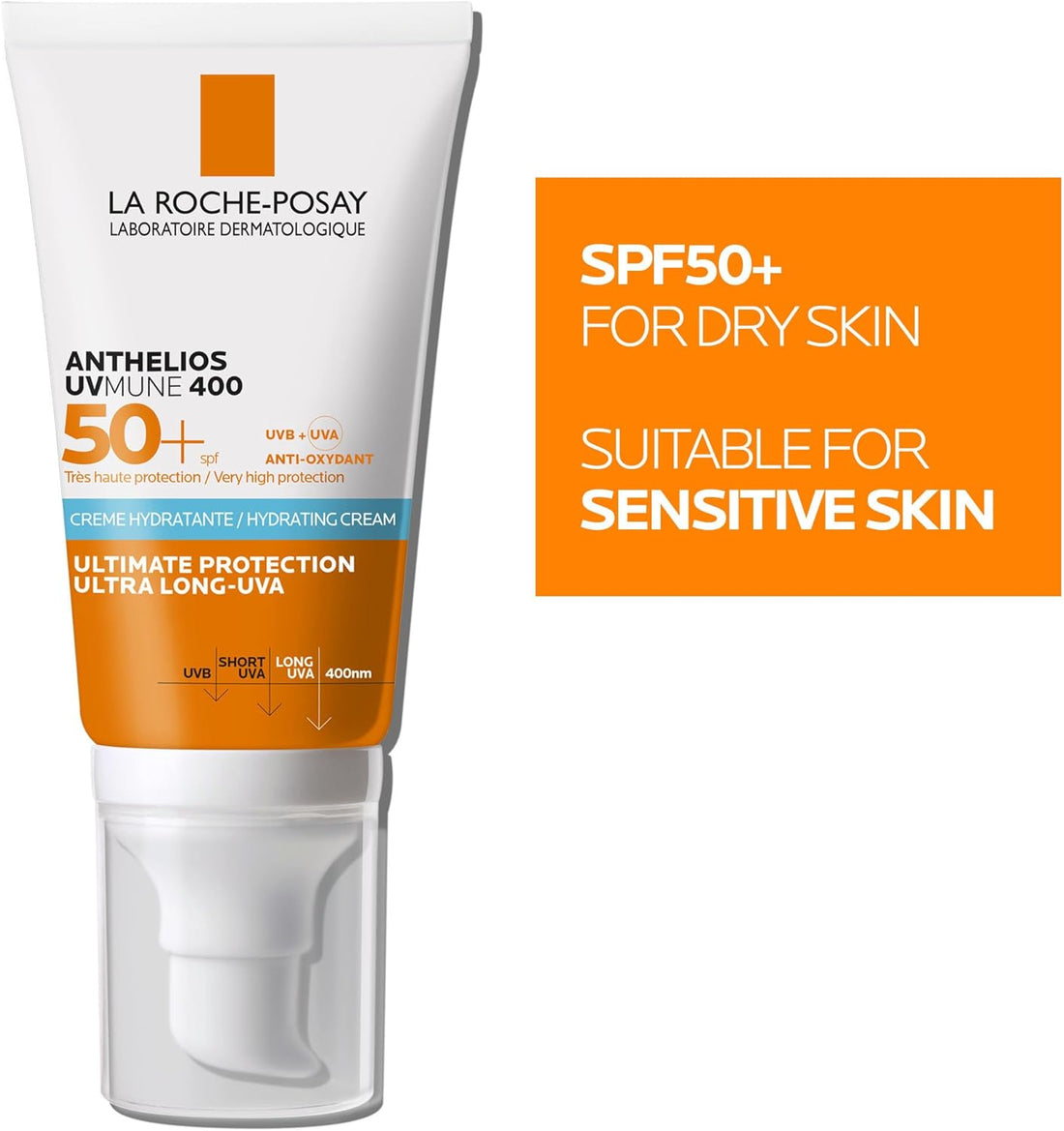 La Roche Posay - Anthelios UVMune 400 Hydrating Cream SPF50+ For Sensitive Skin 50ml