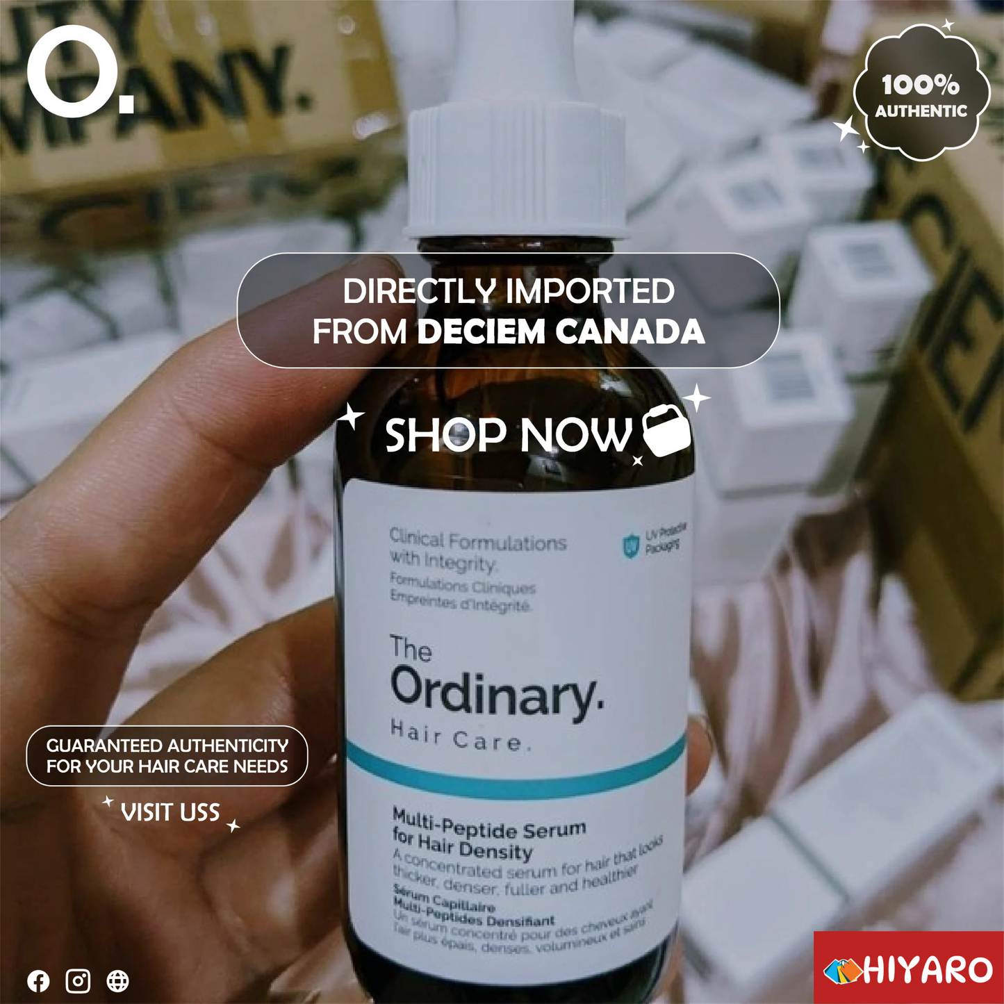 THE ORDINARY MULTI-PEPTIDE SERUM FOR HAIR DENSITY 60ML -Canada 🇨🇦