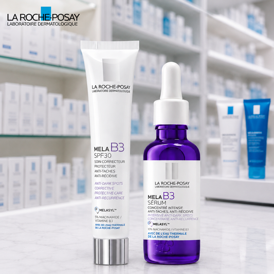 La Roche Mela B3 Dark Spot Serum & Mela B3 UV Daily Moisturizer With SPF 30
