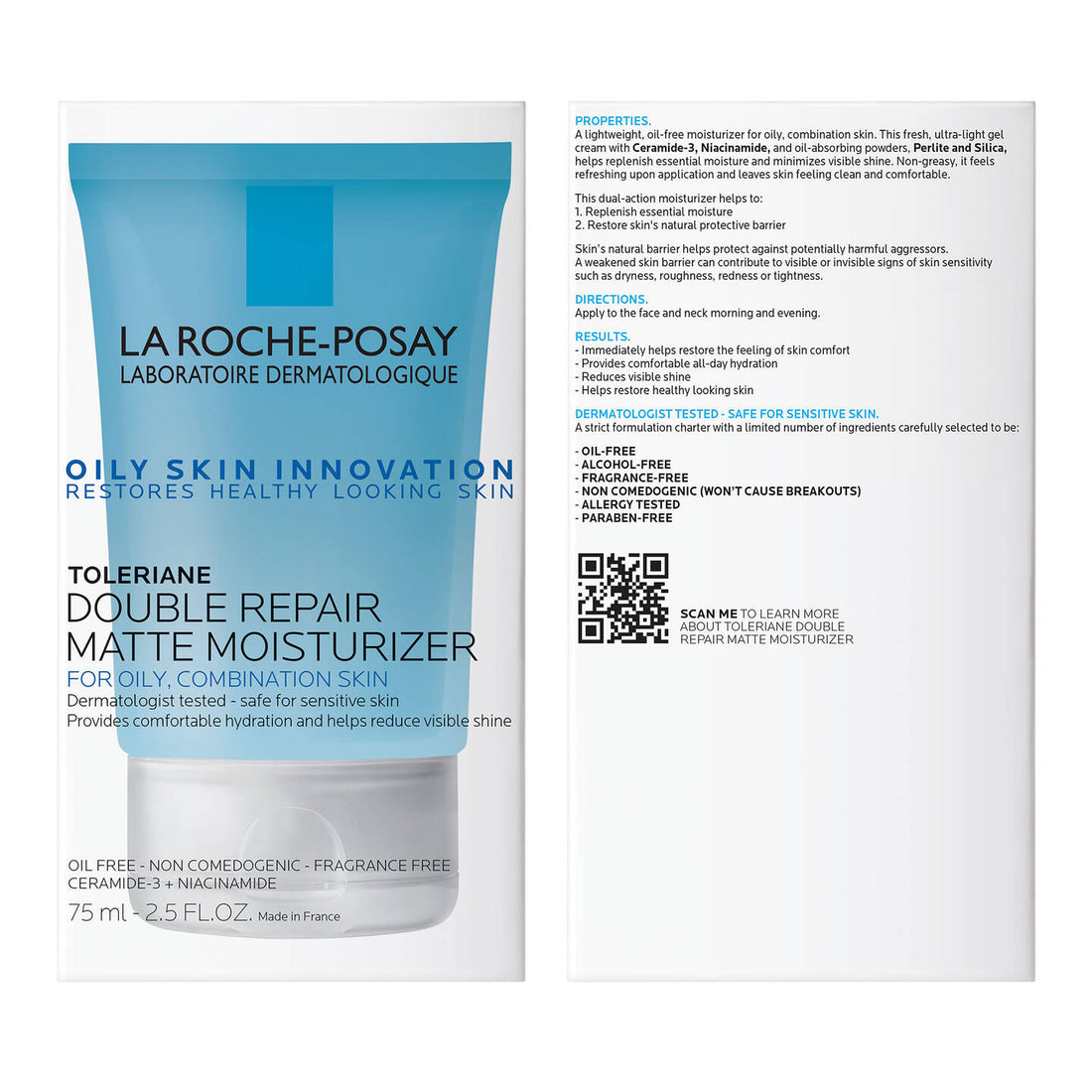 La Roche Posay Toleriane Double Repair Matte Face Moisturizer for Oily Skin 100ml