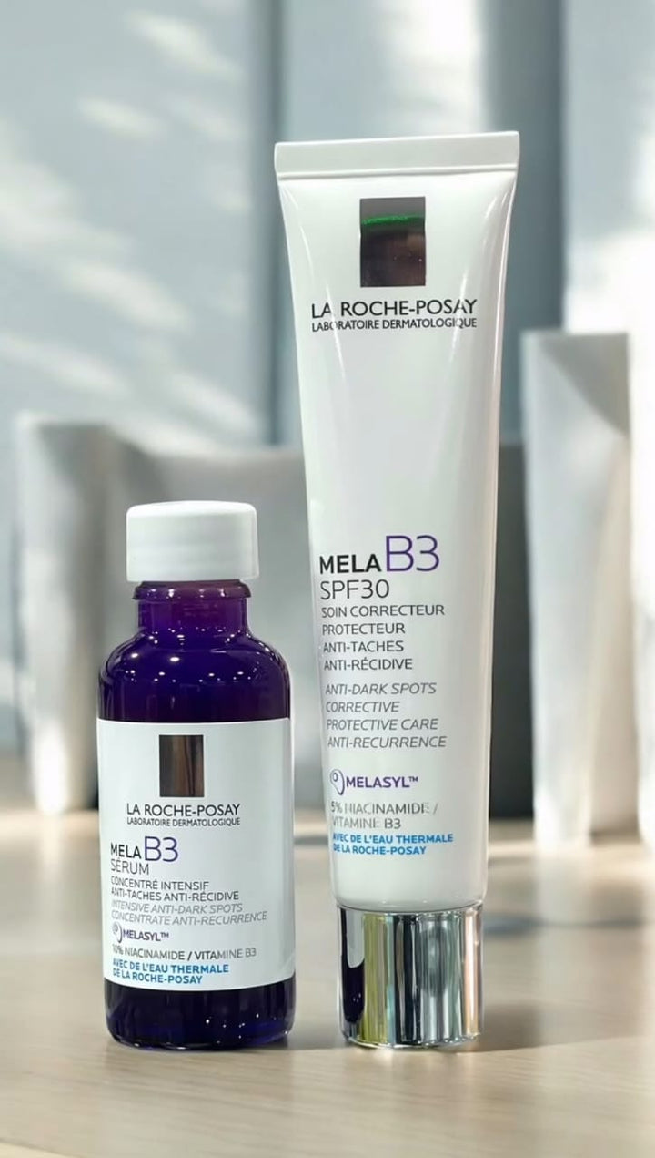 La Roche Mela B3 Dark Spot Serum & Mela B3 UV Daily Moisturizer With SPF 30
