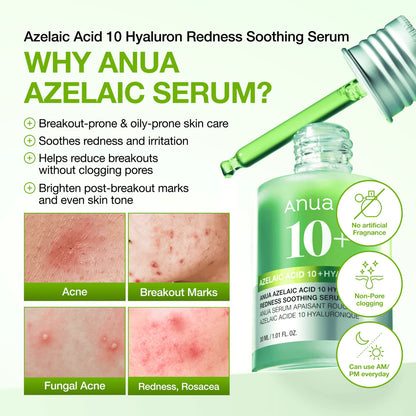 Anua Azelaic Acid 10 Hyaluron Redness Soothing Serum 30ml