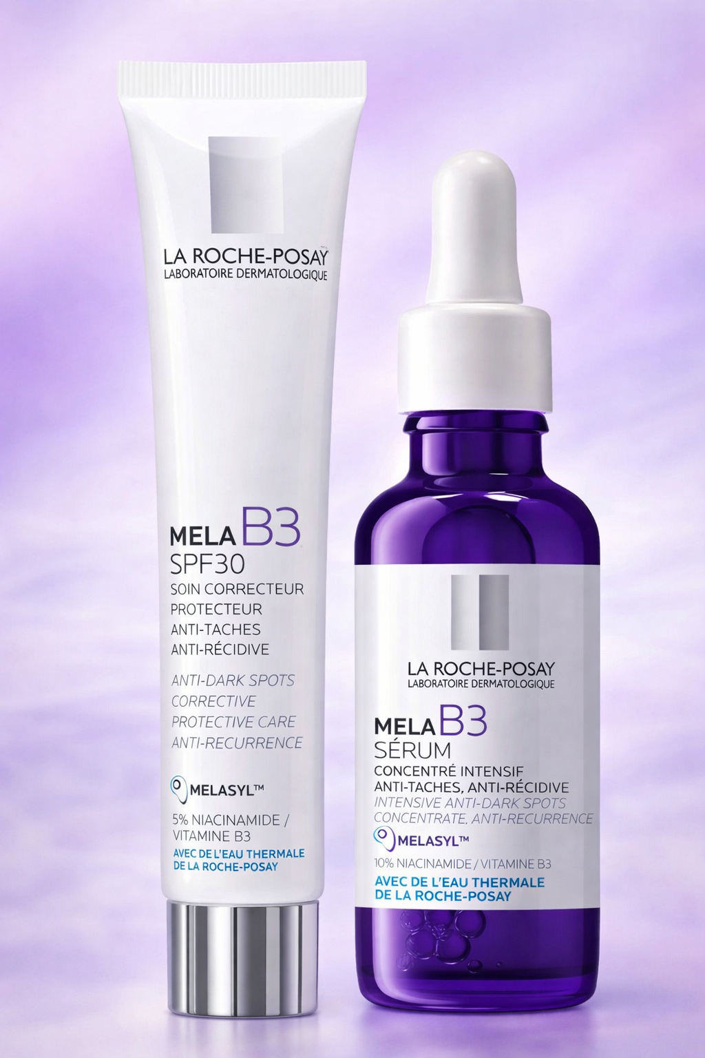 La Roche Mela B3 Dark Spot Serum & Mela B3 UV Daily Moisturizer With SPF 30