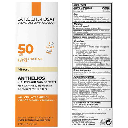 La Roche Posay - Anthelios Mineral Zinc Oxide Sunscreen SPF 50 50ml